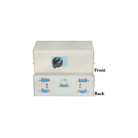 Cable Wholesale ABCD 4 Way Switch Box, HD15 (VGA) Female 40H1-03604